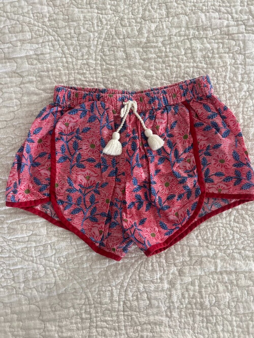 Girls Pink Chicken Print Shorts, Size 8